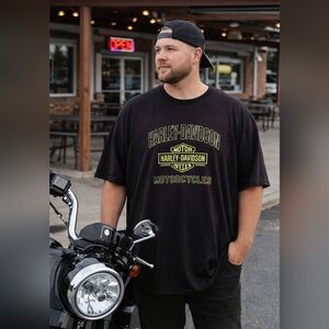 Harley Davidson Mens 3xl Streetwear Tshirt Biker Motorcycle Logo Short Sleeve